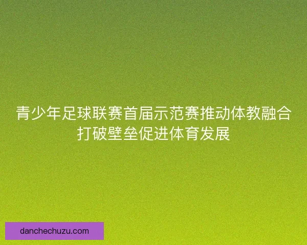青少年足球联赛首届示范赛推动体教融合打破壁垒促进体育发展